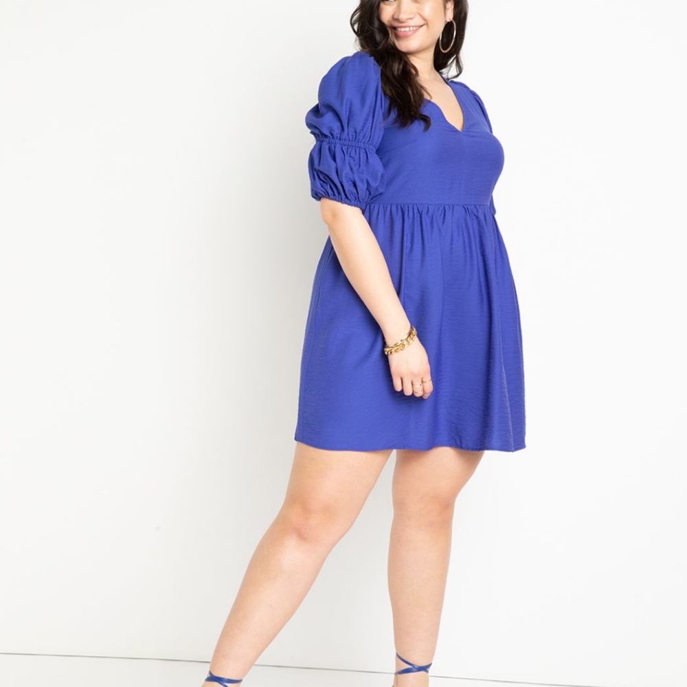 ELOQUI NEW Tie Back Mini Dress